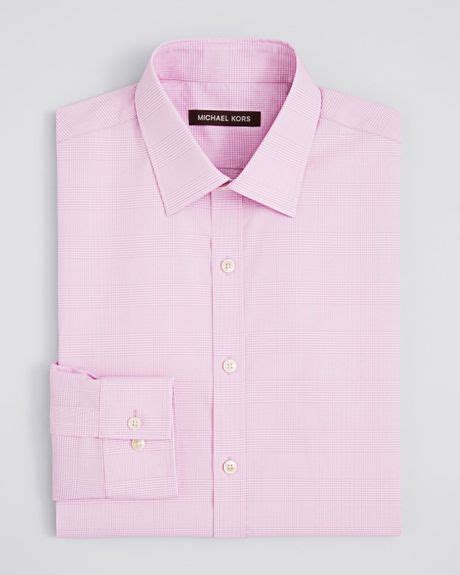 macy's michael kors men's dress shirt pink|Michael Kors basics dress.